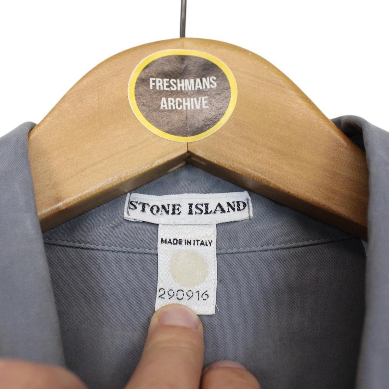 Vintage Stone Island Grey Long Sleeve Cotton Shirt