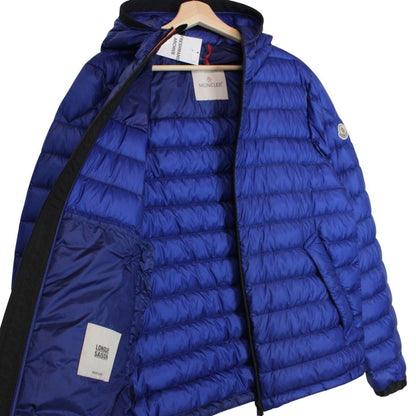 Moncler Morvan Blue Full Zip Hooded Down Jacket