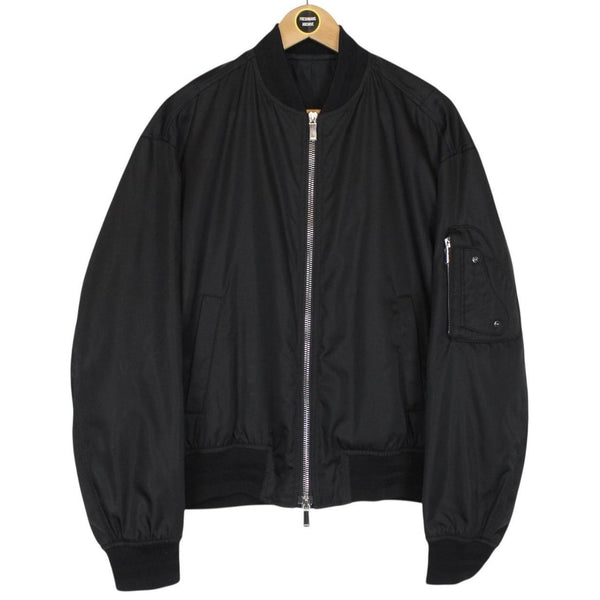 Dior Black Full Zip Nylon Bomber Jacket