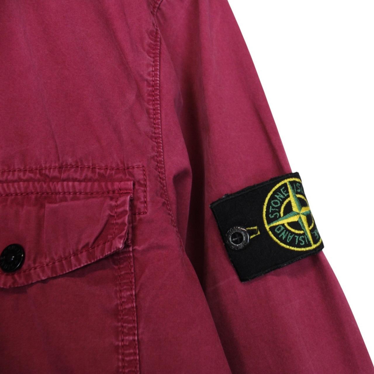 Stone Island AW 2018 Burgundy Full Zip Cotton Overshirt Jacket