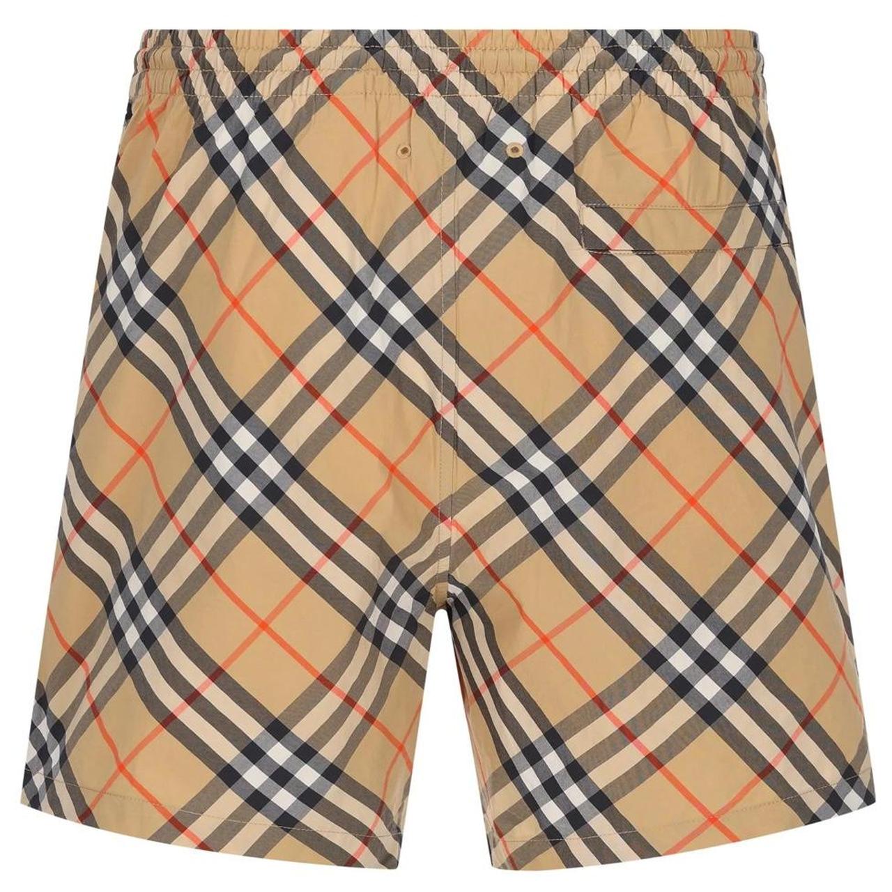 Burberry Beige Nova Check Nylon Mid-Length Swim Shorts
