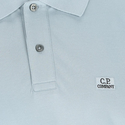 CP Company Light Blue Stretch Cotton Piquet Polo Shirt