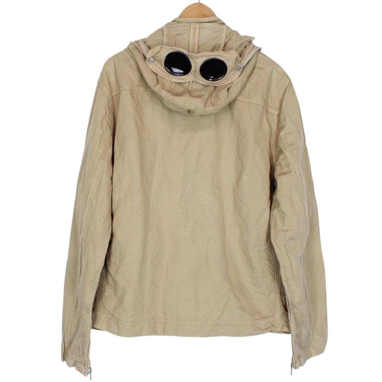 Vintage CP Company SS 2006 Beige Full Zip Multi Pocket Cotton Lino Flax Goggle