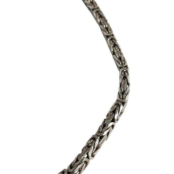 Sterling Silver 925 3mm Byzantine Chain Necklace
