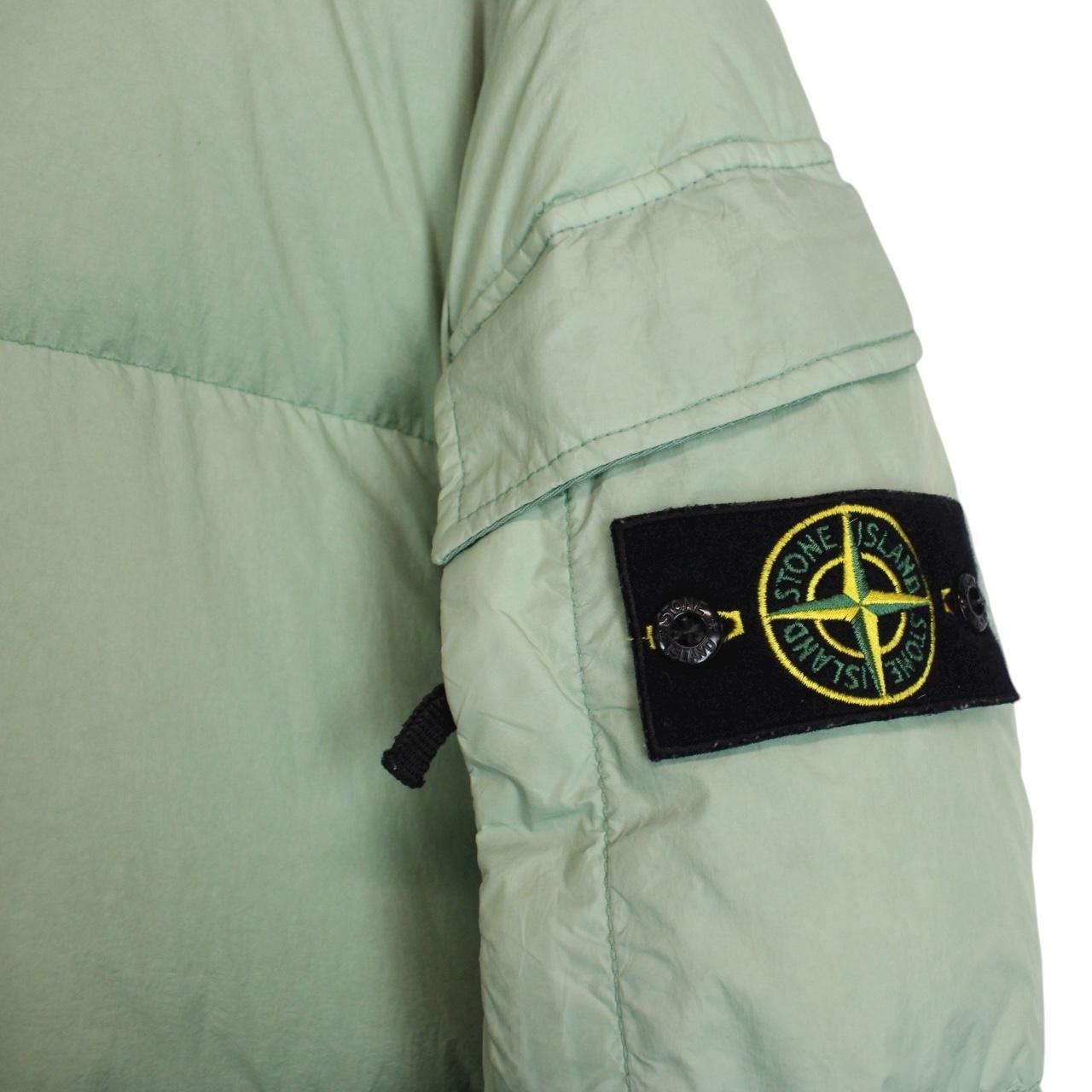 Stone Island AW 2022 Green Garment Dyed Crinkle Reps R-NY Down Puffer Jacket