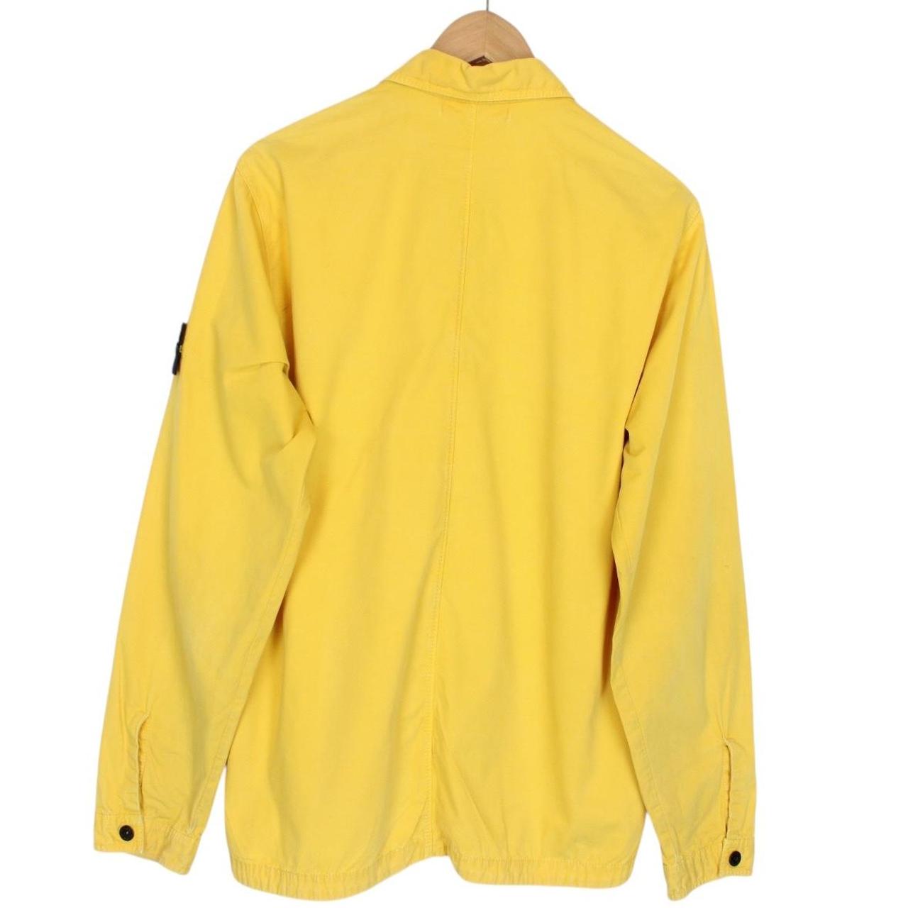 Stone Island SS 2024 Yellow Full Zip Cotton Overshirt Jacket