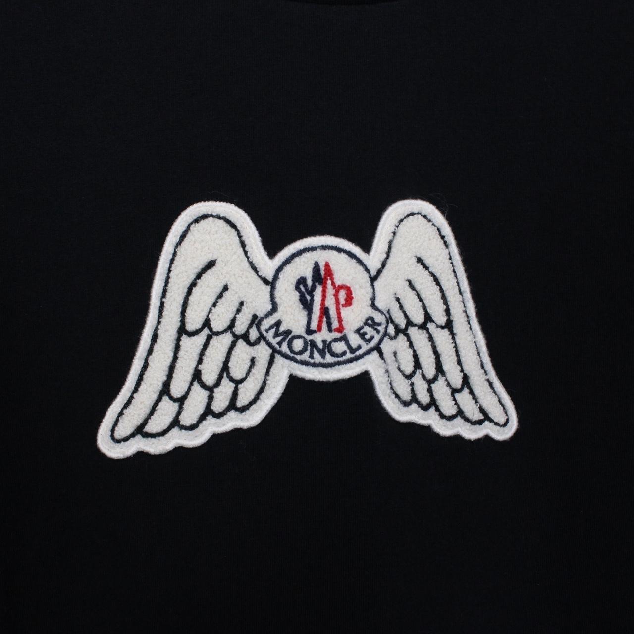 Moncler x Palm Angels Black Logo Short Sleeve T-Shirt