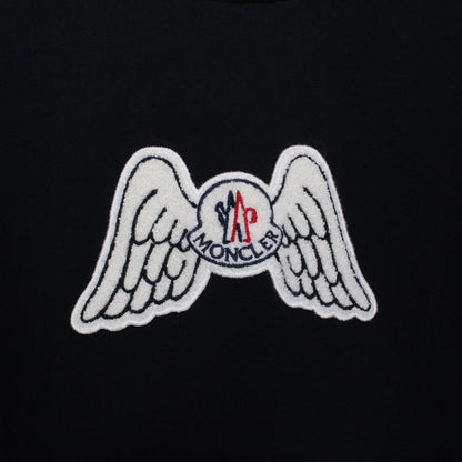 Moncler x Palm Angels Black Logo Short Sleeve T-Shirt