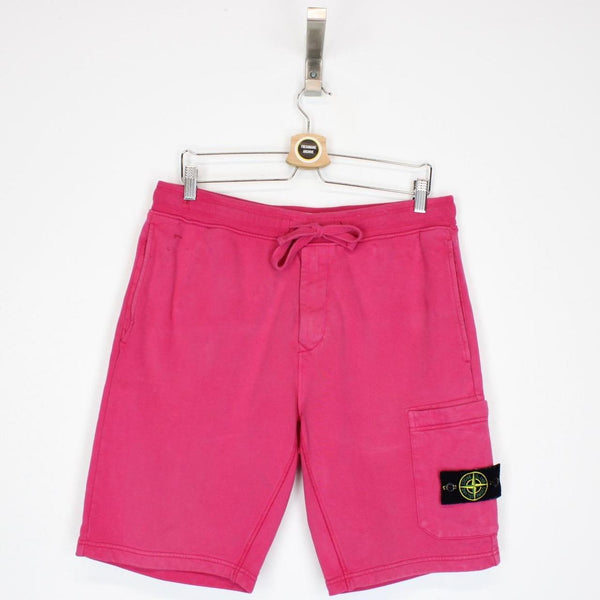 Stone Island SS 2022 Pink Cotton Jogger Shorts