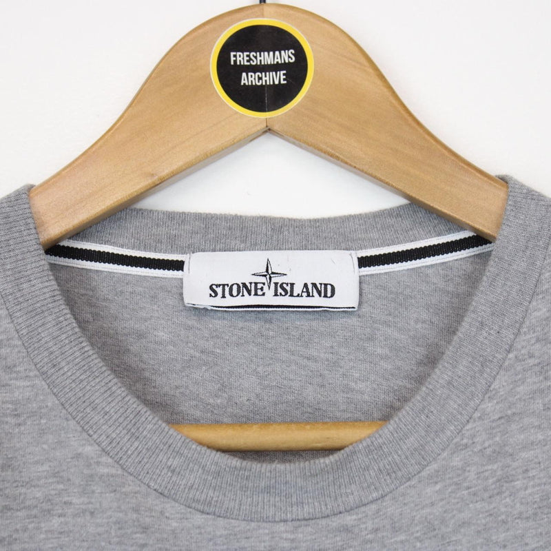 Stone Island AW 2021 Grey Short Sleeve Logo Print T-Shirt