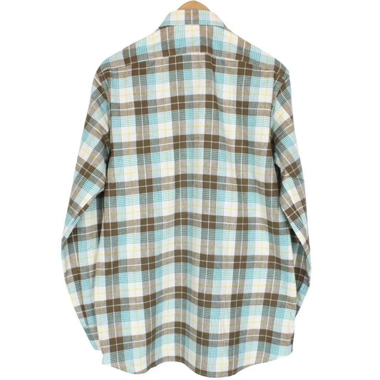 Vintage 90s Burberry Multicoloured Check Long Sleeve Cotton Shirt