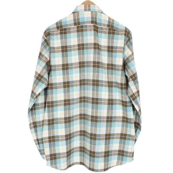 Vintage 90s Burberry Multicoloured Check Long Sleeve Cotton Shirt