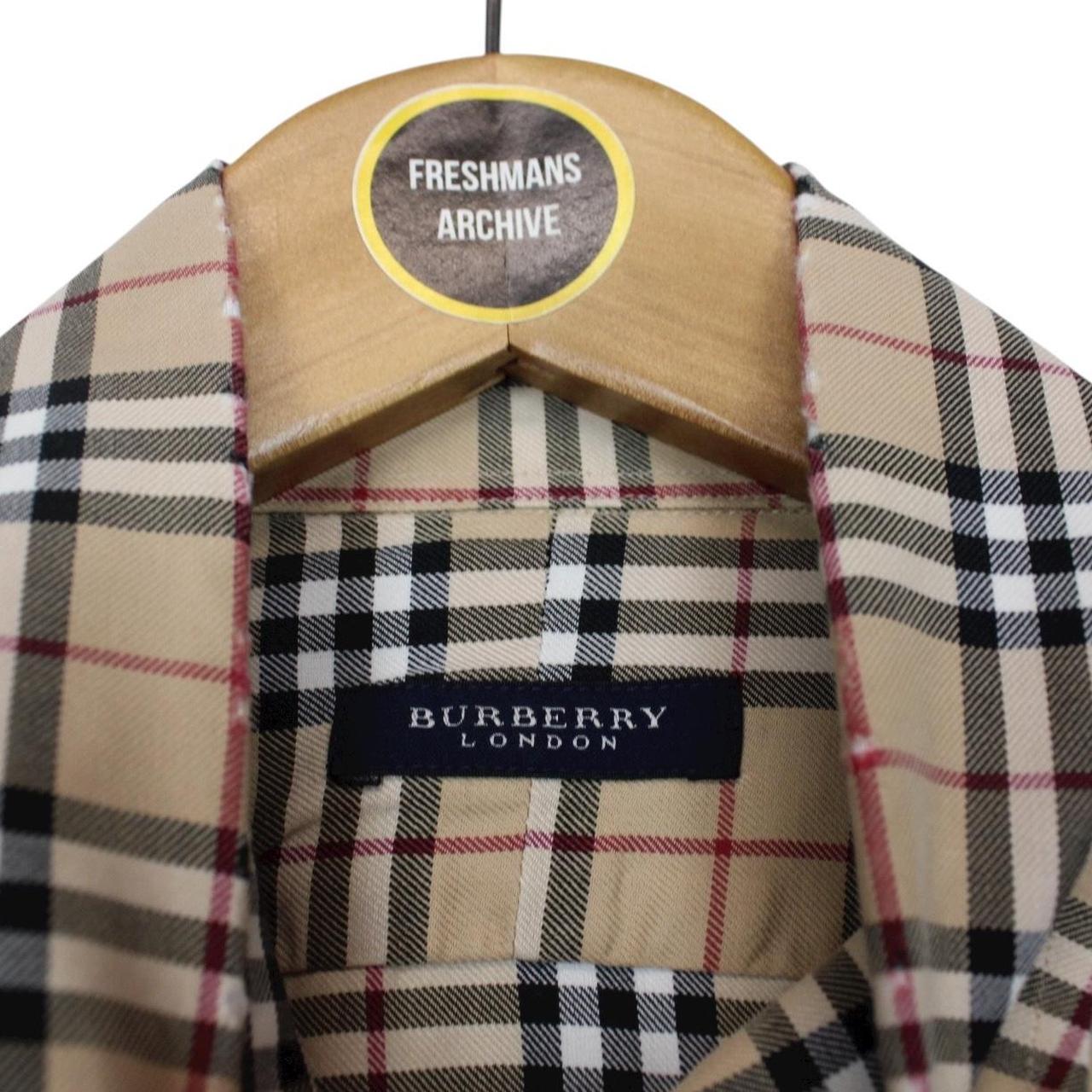 Vintage Burberry London Beige Nova Check Long Sleeve Shirt