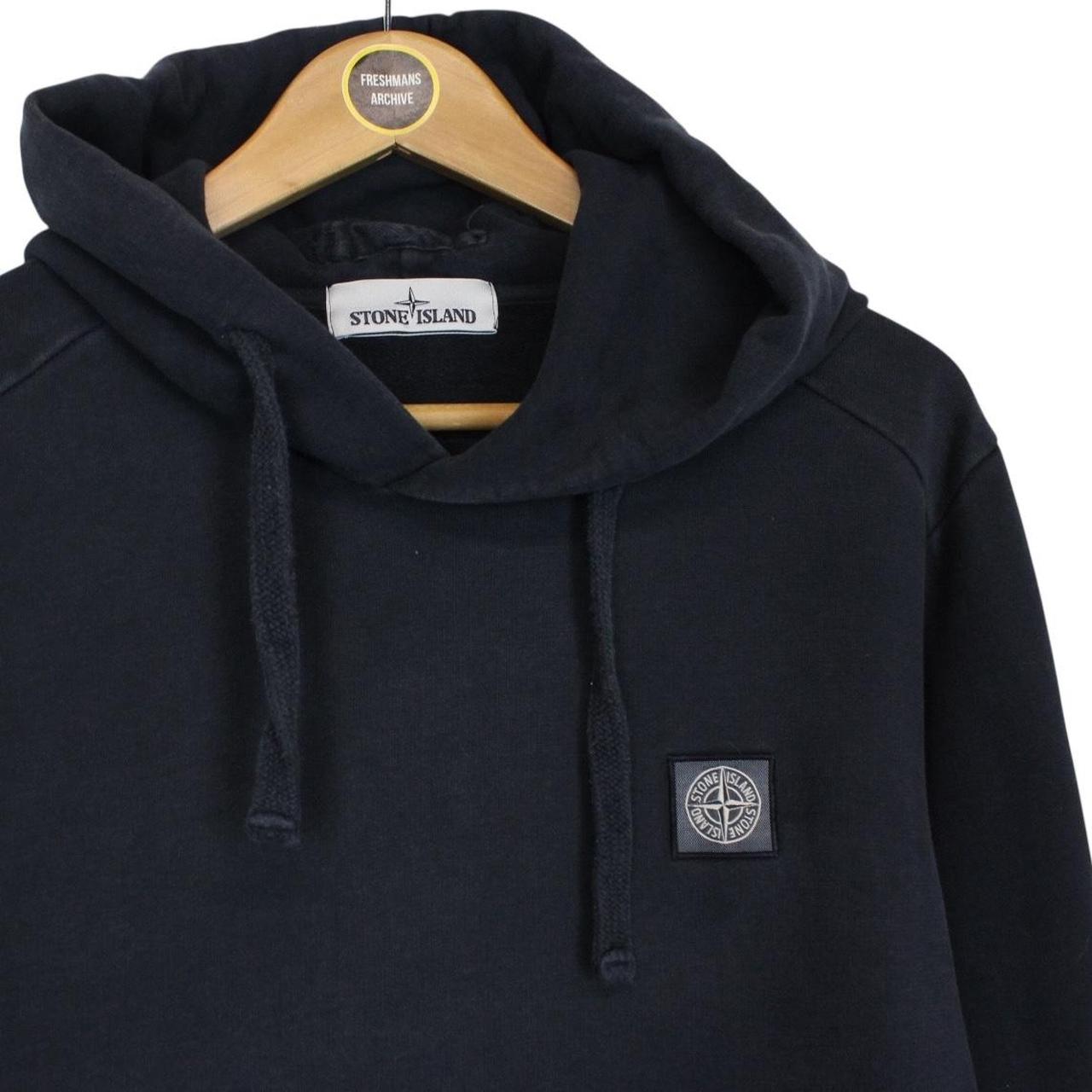Stone Island AW 2014 Navy Blue Cotton Compass Hoodie Jumper