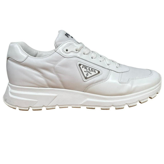 Prada Prax 01 White Re-Nylon and Leather Trainers