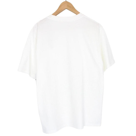 Moncler White Logo Print Short Sleeve Cotton T-Shirt