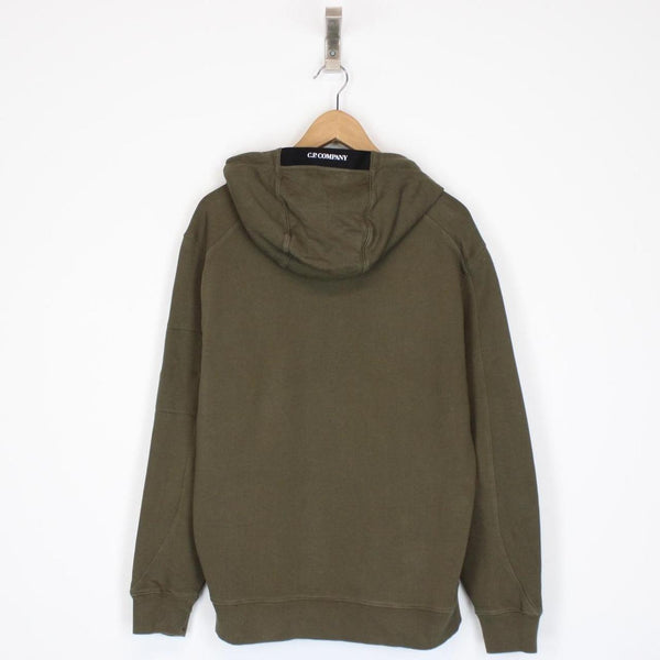 CP Company Green Cotton Lens Hoodie Jumper