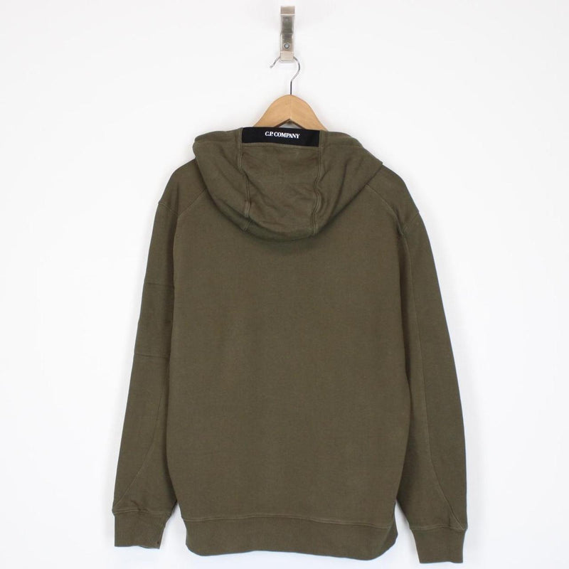 CP Company Green Cotton Lens Hoodie Jumper