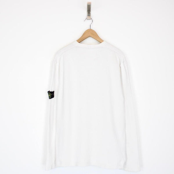 Vintage Stone Island AW 2007 White Cotton Sweatshirt Jumper