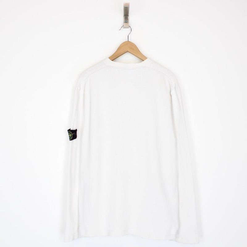 Vintage Stone Island AW 2007 White Cotton Sweatshirt Jumper