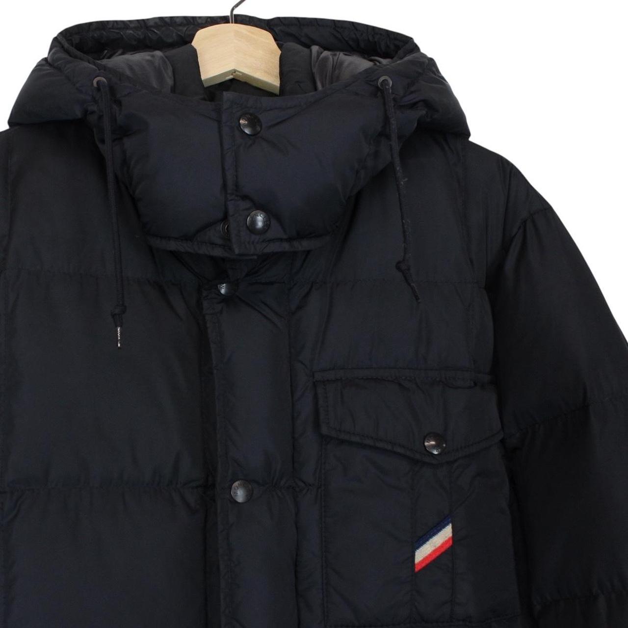 Moncler Alban Navy Blue Full Zip Hooded Down Jacket