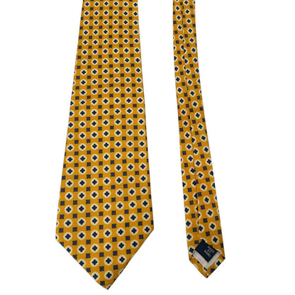 Vintage Polo Ralph Lauren Yellow and Blue Silk Tie
