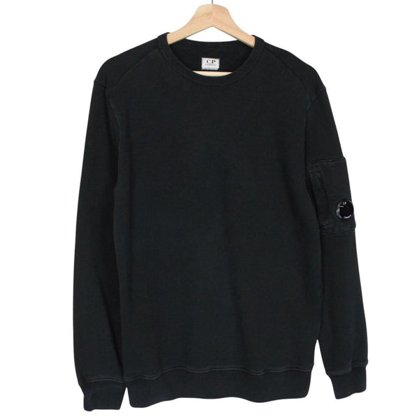CP Company Black Cotton Lens Sweatshirt Jumper
