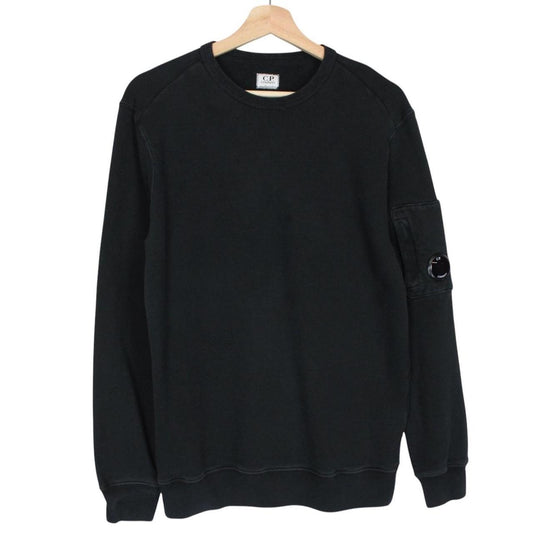 CP Company Black Cotton Lens Sweatshirt Jumper