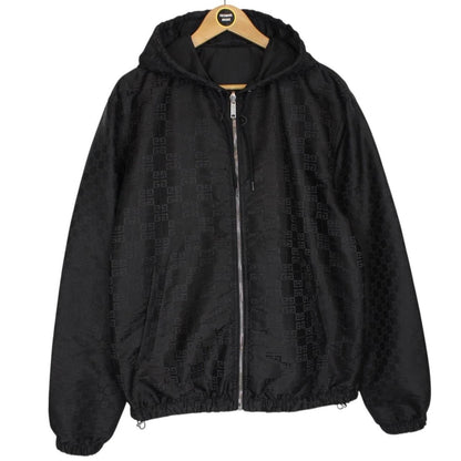 Givenchy Paris Black Reversible 4G Emblem Nylon Windbreaker Jacket