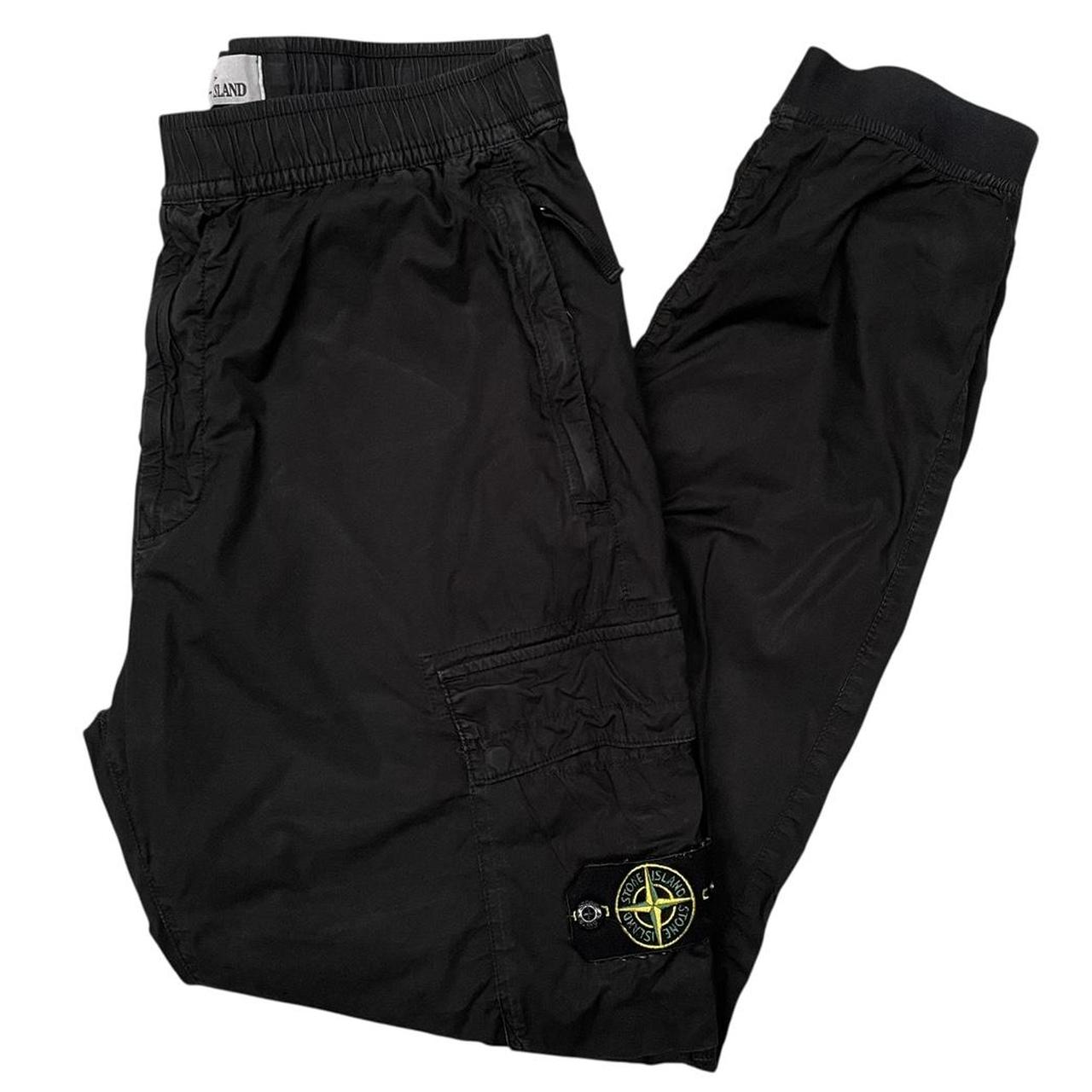 Stone Island SS 2022 Black RE-T Fit Cargo Trousers