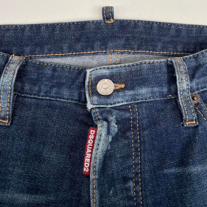 Dsquared2 Navy Blue Dark Basic Wash Cool Guy Slim Fit Jeans