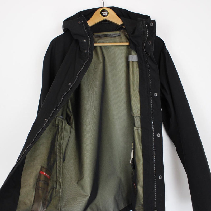 Vintage Prada Sport Black Waterproof Hooded Jacket