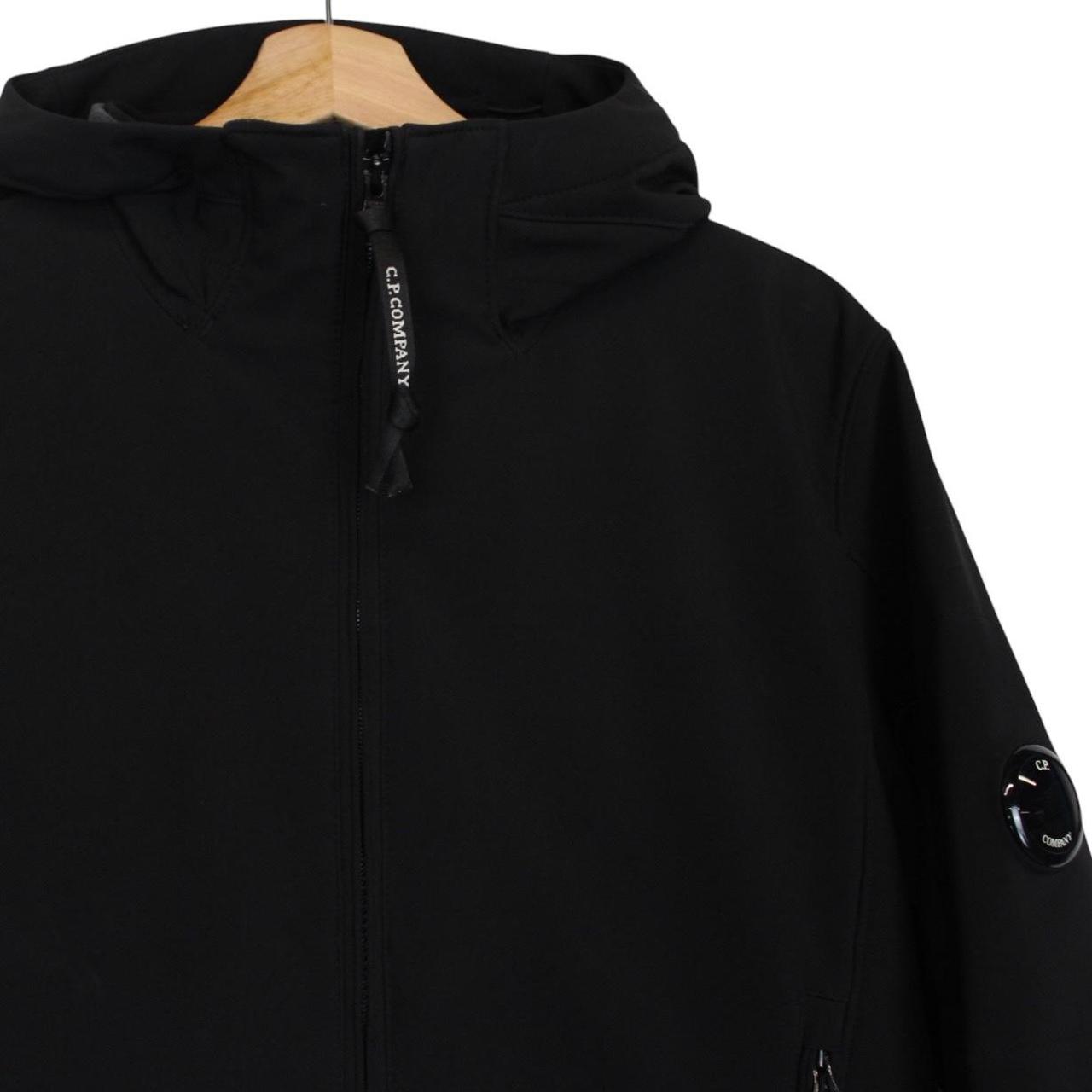 CP Company Black Full Zip Soft Shell Goggle Jacket