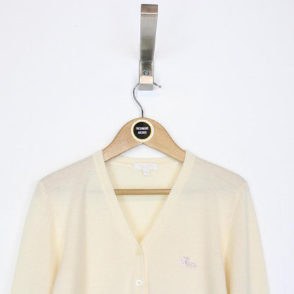 Gucci Cream Silk Cashmere Wool Blend Knit Button Up Cardigan Jumper