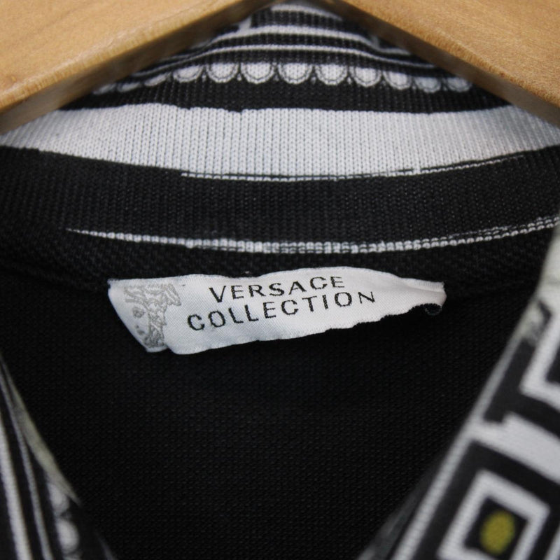 Versace Collection Black Short Sleeve Polo Shirt