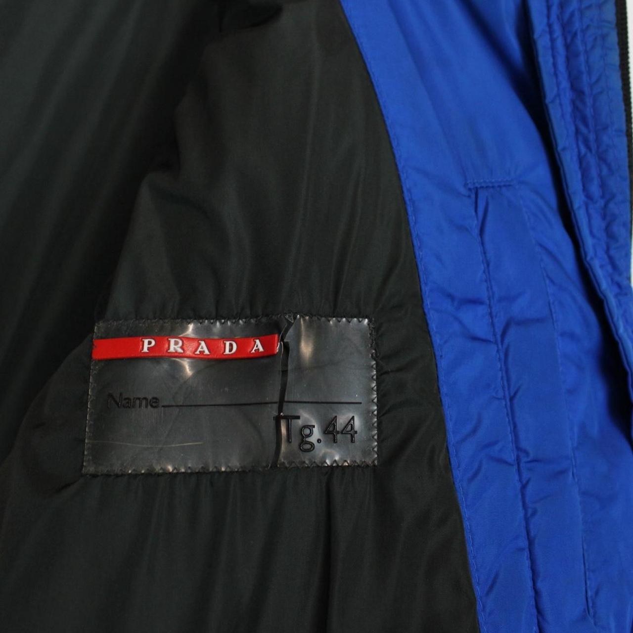 Vintage Prada Sport Blue Nylon Full Zip Down Puffer Jacket