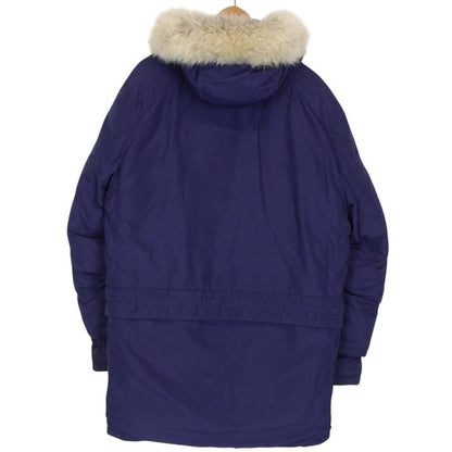 Stone Island AW 2015 Navy Blue Micro Reps Down Parka Coat with Fur Hood