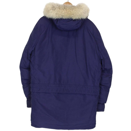 Stone Island AW 2015 Navy Blue Micro Reps Down Parka Coat with Fur Hood