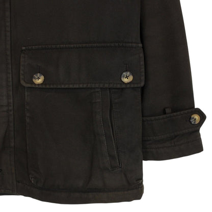 Burberry London Brown Multi Pocket Nova Check Lined Cotton Jacket