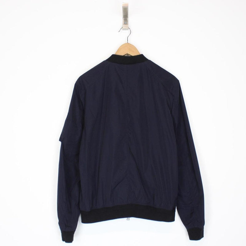 Belstaff Mallison Navy Blue Nylon Bomber Jacket