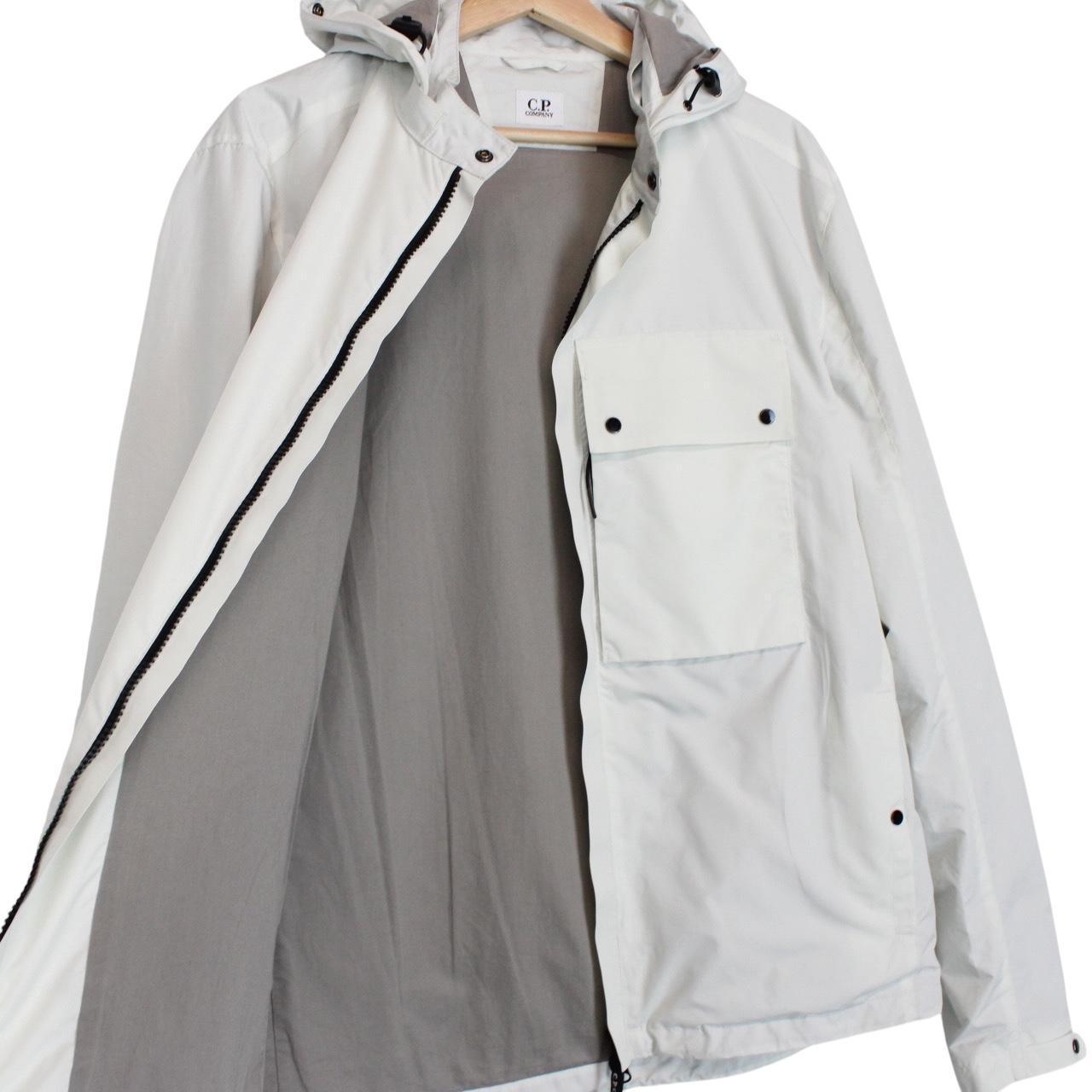 CP Company White Micro-M Full Zip Goggle Jacket
