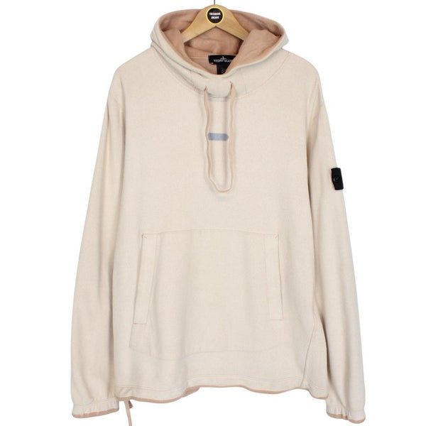 Stone Island Shadow Project AW 2022 Beige Back Logo Fleece Hoodie Jumper