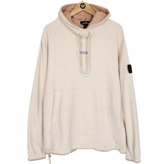 Stone Island Shadow Project AW 2022 Beige Back Logo Fleece Hoodie Jumper