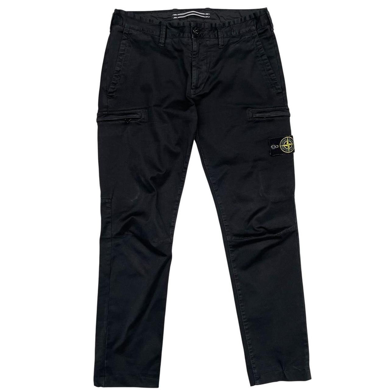 Stone Island AW 2020 Black Skinny Fit Cargo Trousers
