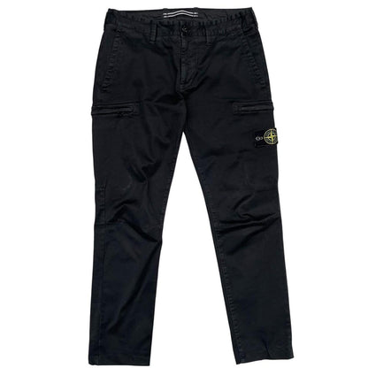 Stone Island AW 2020 Black Skinny Fit Cargo Trousers