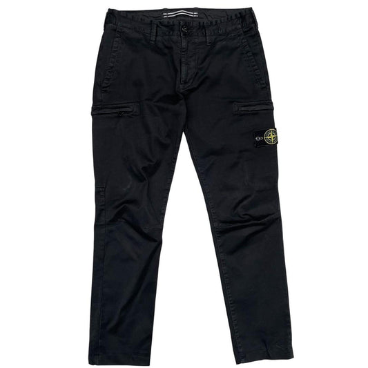 Stone Island AW 2020 Black Skinny Fit Cargo Trousers