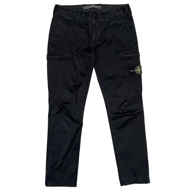 Stone Island AW 2020 Black Skinny Fit Cargo Trousers