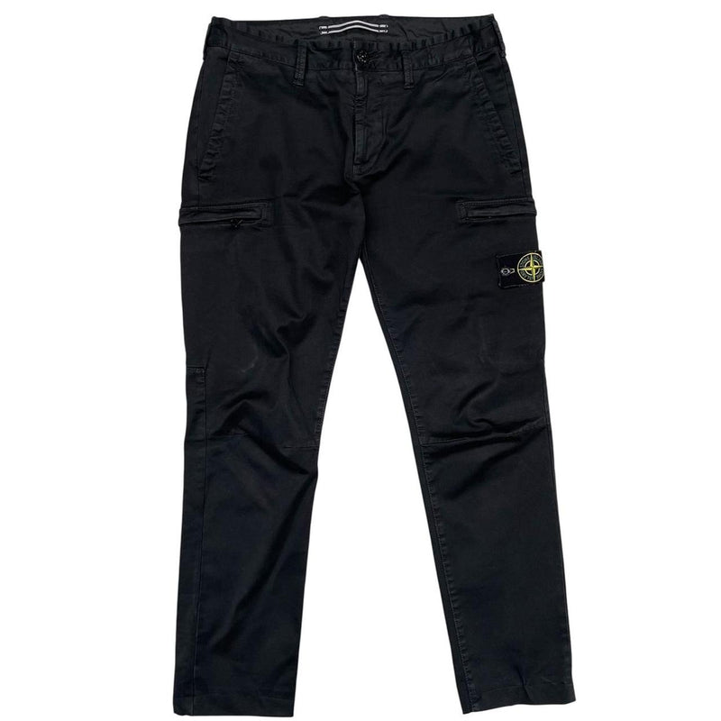 Stone Island AW 2020 Black Skinny Fit Cargo Trousers