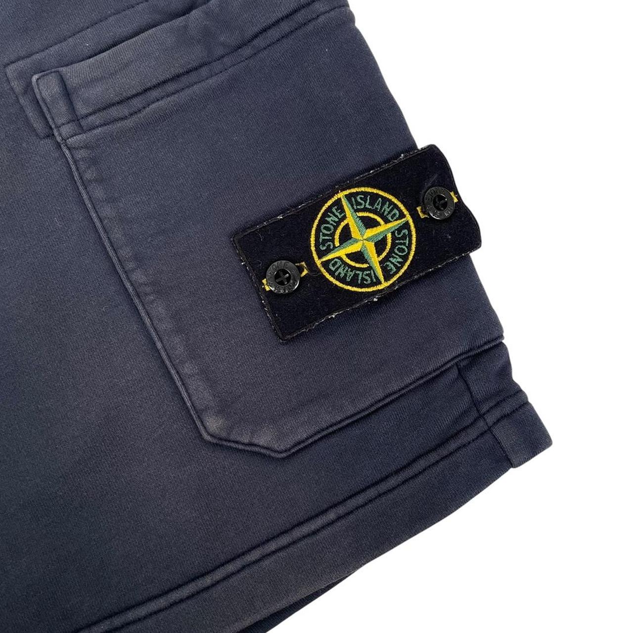 Stone Island SS 2021 Navy Blue Cotton Jogger Shorts