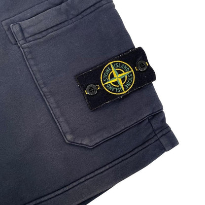 Stone Island SS 2021 Navy Blue Cotton Jogger Shorts